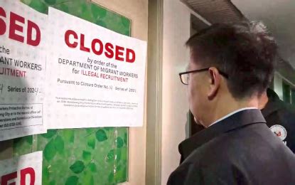DMW padlocks Mandaluyong travel agency, Cavite training center.
